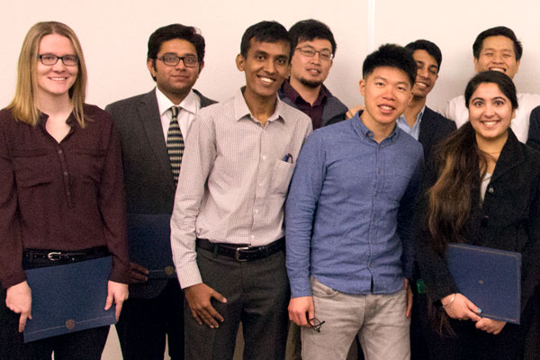 Group of business analytics student award winners